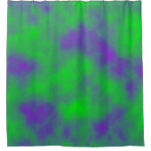 緑と紫の霧 シャワーカーテン (正面)