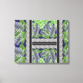 緑と紫のpを特徴とする装飾デザイン キャンバスプリント (正面)