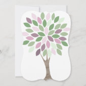 緑と紫モダンの乳結婚腫 招待状 (裏面)