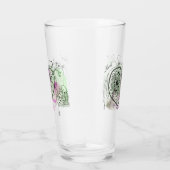 緑と紫(ハートあり) タンブラーグラス (右)