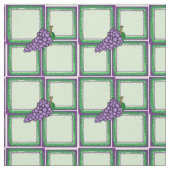 緑と紫+ブドウ生地 ファブリック (見本)