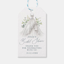 緑と結婚のドレスありがとうブライダルシャワー