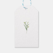 緑と結婚のドレスありがとうブライダルシャワー ギフトタグ (裏面)