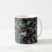 緑と茶の花 コーヒーマグカップ (正面右)