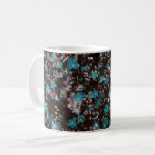緑と茶の花 コーヒーマグカップ (正面左)