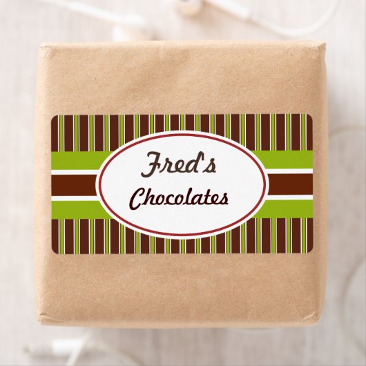 緑と茶色のカスタムラベル ラベル (インサイチュ)