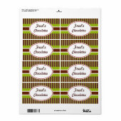 緑と茶色のカスタムラベル ラベル (フルシート)