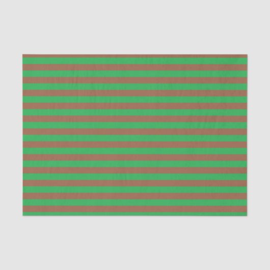 緑と茶色のストライプ 薄葉紙 (正面)