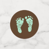 緑と茶色のテディベアをテーマ コンフェッティ (スモール正面)