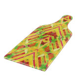 緑と茶色のパターン カッティングボード (角)