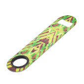 緑と茶色のパターン スピード栓抜き (正面アングル)