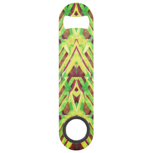 緑と茶色のパターン スピード栓抜き (正面)