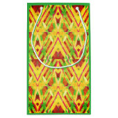 緑と茶色のパターン スモールペーパーバッグ (裏面)