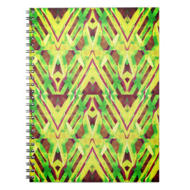 緑と茶色のパターン ノートブック