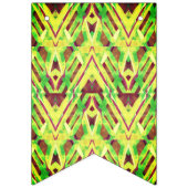 緑と茶色のパターン バンティングフラッグ (第1の旗)