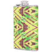 緑と茶色のパターン フラスク (左)