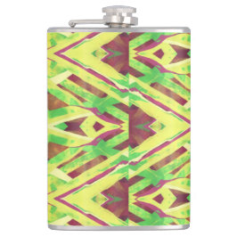 緑と茶色のパターン フラスク