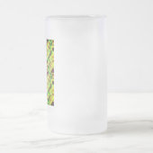 緑と茶色のパターン フロストグラスビールジョッキ (中央)