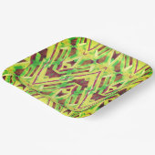 緑と茶色のパターン ペーパープレート (傾斜あり)