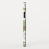 緑と茶色のフローラ名/イニシャル Case-Mate iPhoneケース (裏面/右)