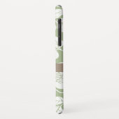 緑と茶色のフローラ名/イニシャル Case-Mate iPhoneケース (裏面/左)