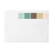 緑と茶色のモダン色ブロック ラップアラウンドラベル (裏面)