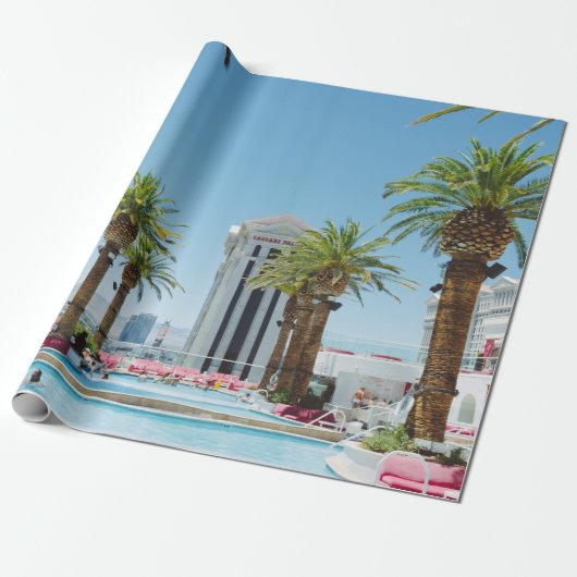 緑と茶色のヤシの木 ラッピングペーパー (アンロールド)