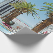 緑と茶色のヤシの木 ラッピングペーパー (角)