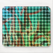 緑と茶色の同様のドライストローのバスケットスタイル マウスパッド (正面)