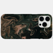 緑と茶色の大理石 – 紙のマーリングスタイル Case-Mate iPhoneケース (裏面 (横))