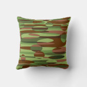 緑と茶色の球 クッション (裏面)