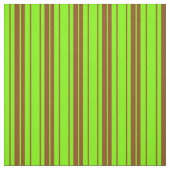 緑と茶色の色の線パターン ファブリック (見本)