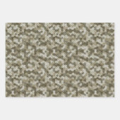 緑と茶色の迷彩柄デザイン ラッピングペーパーシート (正面2)