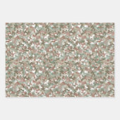 緑と茶色の迷彩柄デザイン ラッピングペーパーシート (正面)