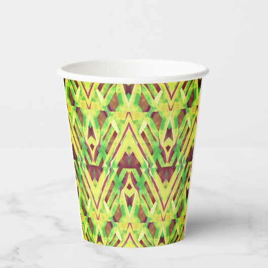 緑と茶色 紙コップ (正面)