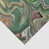 緑と茶色/金ゴールド瑪瑙パターン2 薄葉紙 (詳細)