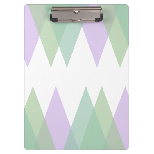 緑と薄紫の三角形 クリップボード (正面)