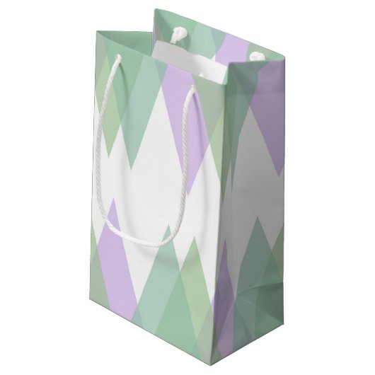 緑と薄紫の三角形 スモールペーパーバッグ (裏面アングル)