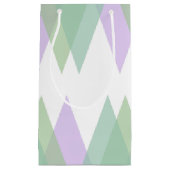 緑と薄紫の三角形 スモールペーパーバッグ (正面)