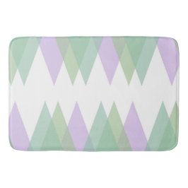 緑と薄紫の三角形 バスマット