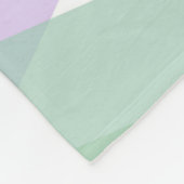 緑と薄紫の三角形 フリースブランケット (角)