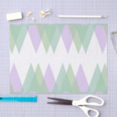 緑と薄紫の三角形 薄葉紙 (クラフト)