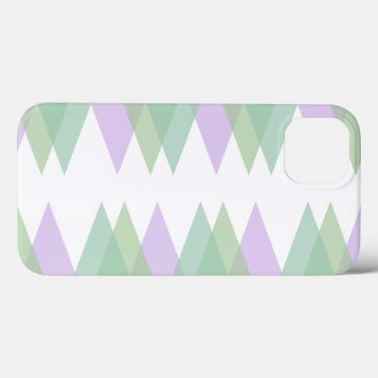緑と薄紫三角形Case-Mate iPhoneケース Case-Mate iPhoneケース (裏面 (横))