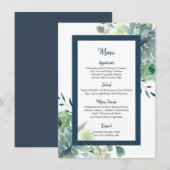 緑と藍青の多肉白花メニュー メニュー (正面/裏面)