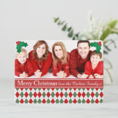 緑と赤のアーガイルカスタム シーズンカード (スタンド正面)