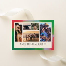 緑と赤のアートフ絵を描レームと写真5 シーズンカード