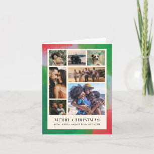 緑と赤のアートフ絵を描レームと写真7 シーズンカード