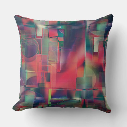 緑と赤のイメージレイヤとわずかに壁の色調 クッション (正面)