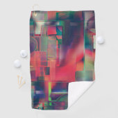 緑と赤のイメージレイヤとわずかに壁の色調 ゴルフタオル (インサイチュ)