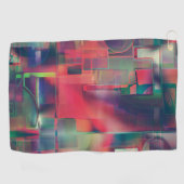 緑と赤のイメージレイヤとわずかに壁の色調 ゴルフタオル (横)